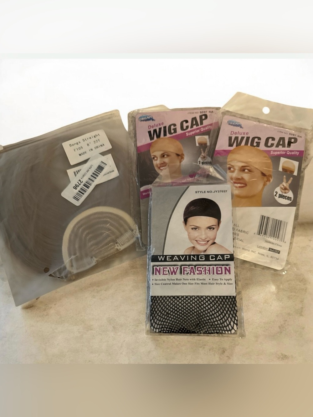 Luxe Beige & Black Weaving Wig Caps - Pack of Deluxe Caps